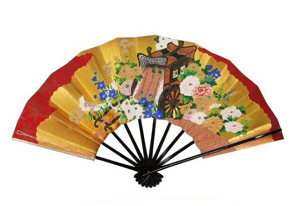 پنکه تاشو ژاپنی از کاغذ و بامبو