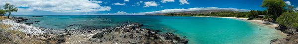 پانورامای ساحل هاوایی Mauna Kea جزیره بزرگ