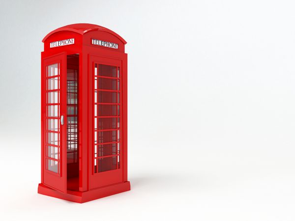 رندر جعبه تلفن قرمز لندن