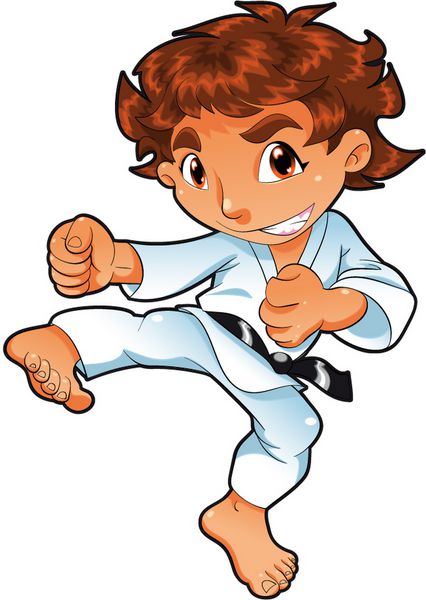 بچه کاراته باز وکتور شخصیت جدا شده کارتونی