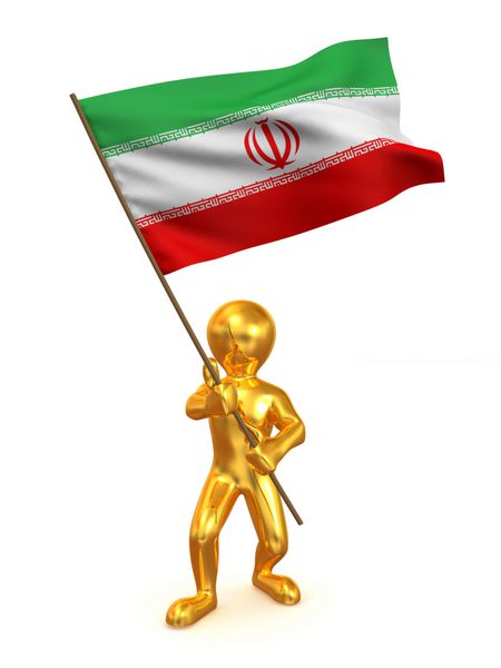 مردان با پرچم ایران 3 بعدی