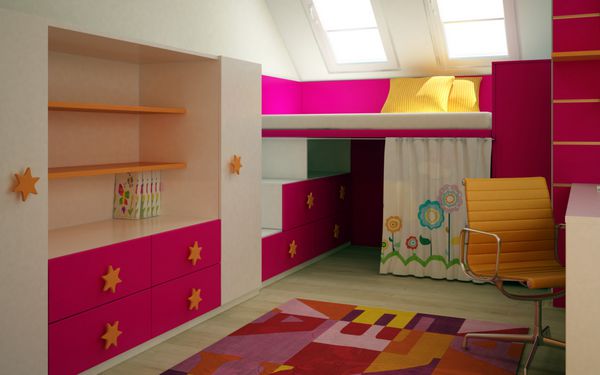 طراحی داخلی مدرن اتاق کودک
