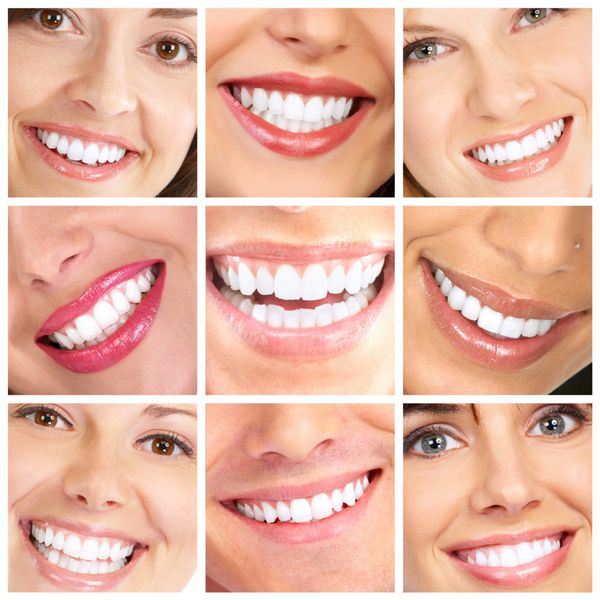 چهره افراد خندان دندان های سالم لبخند