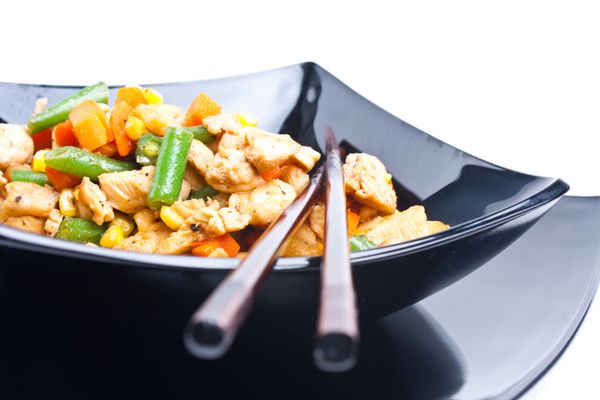 دستور العمل چینی با استفاده از مرغ و سبزیجات