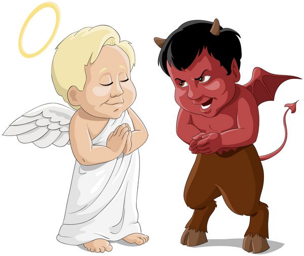 بچه ها یک فرشته و یک شیطان