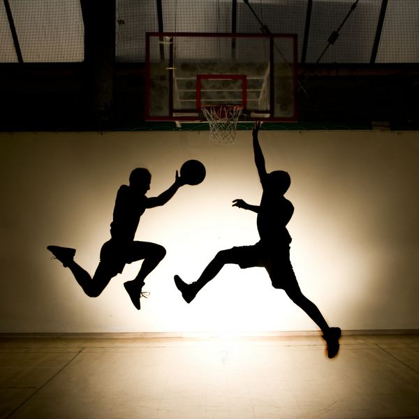 پرش بسکتبال - سیلوئت های سیاه