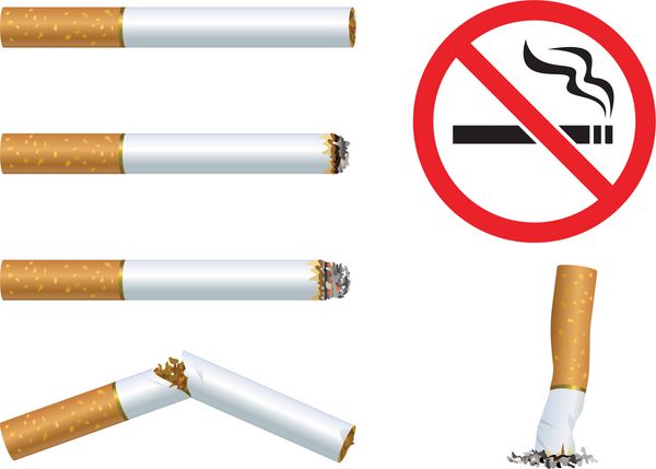 ست سیگار و علامت سیگار ممنوع