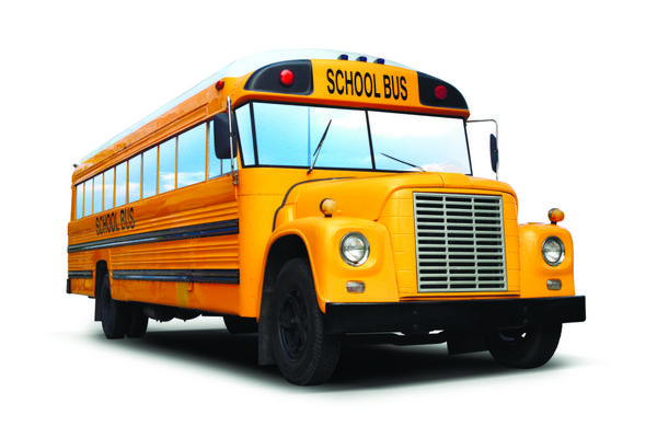 اتوبوس مدرسه ماشین زرد جدا شده با مسیر