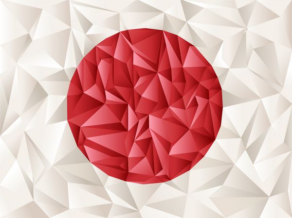 ایده خلاقانه اریگامی پرچم ژاپن - پس زمینه عالی برای طرح های اجتماعی