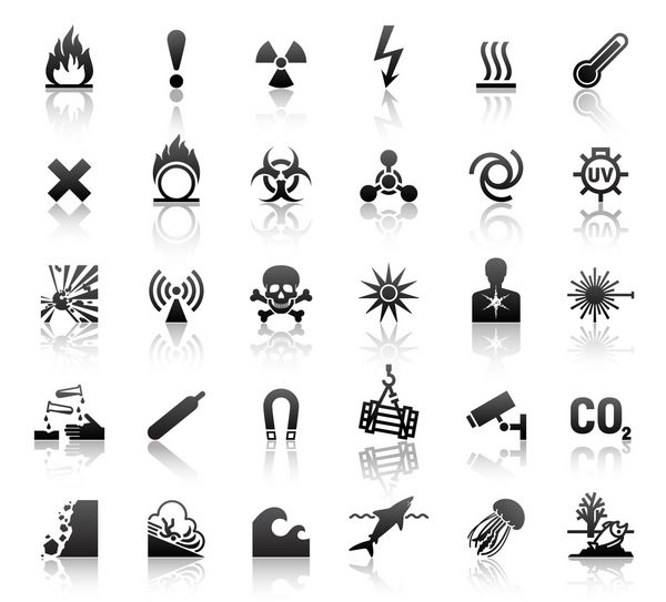 نمادهای سیاه نمادهای خطر