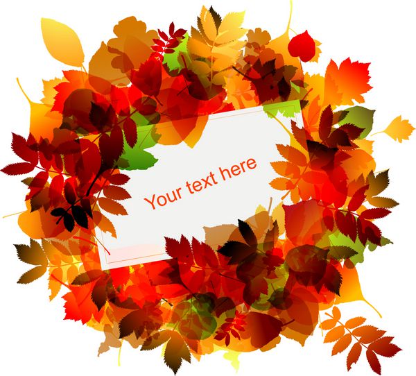 قاب پاییزی با جایی برای متن شما