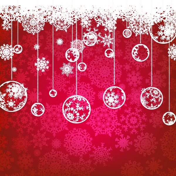کارت قرمز زیبای کریسمس مبارک پس زمینه تعطیلات زمستانی فایل وکتور گنجانده شده است