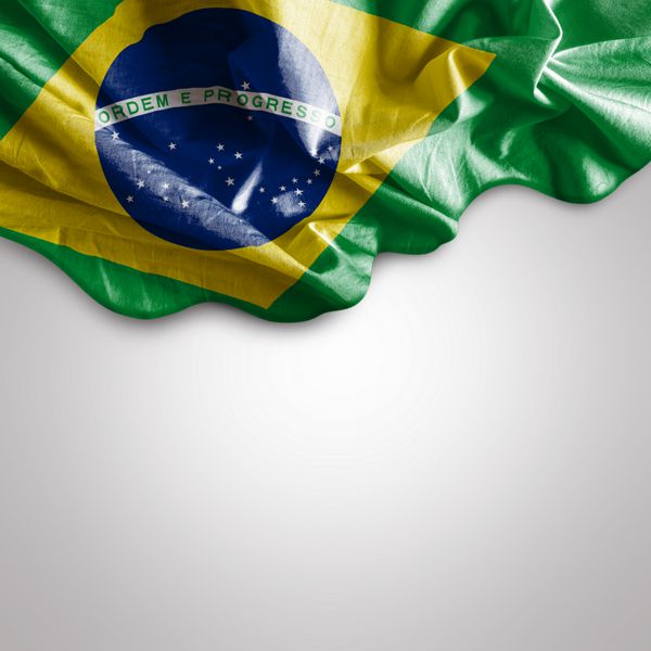 اهتزاز پرچم برزیل آمریکای جنوبی