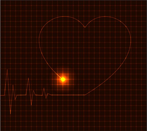 تصویر انتزاعی قلب - وکتور قرمز