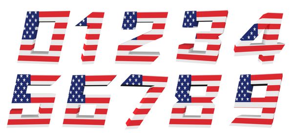 مجموعه پرچم سه بعدی ایالات متحده - شماره