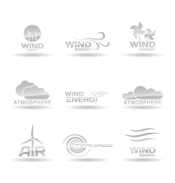 مجموعه ای از نمادهای انرژی باد