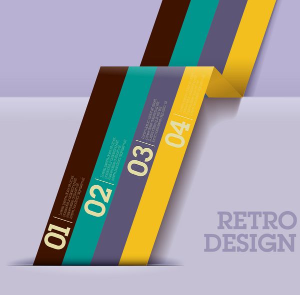 الگوی طراحی رترو - خطوط برش رنگارنگ