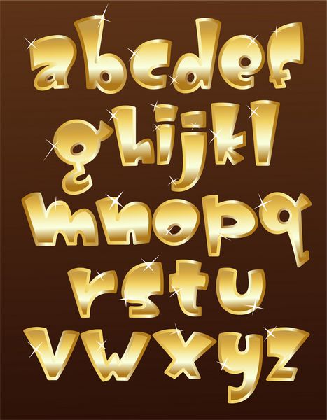 حروف کوچک طلایی