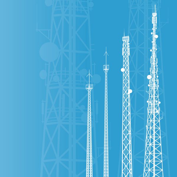 پس زمینه برج مخابراتی رادیو یا تلفن همراه ایستگاه پایه