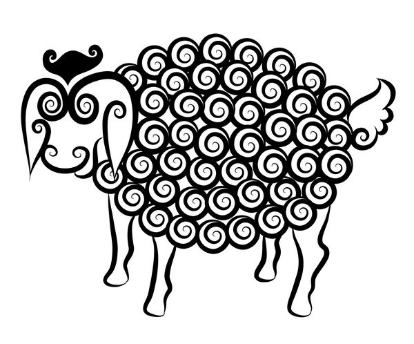 گوسفند تزئینی تزیینات حیوانی و فر