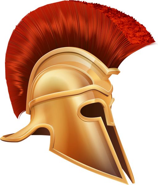 تصویری از کلاه ایمنی جنگجویان یونان باستان کلاه ایمنی اسپارتی کلاه ایمنی رومی یا کلاه ایمنی تروا