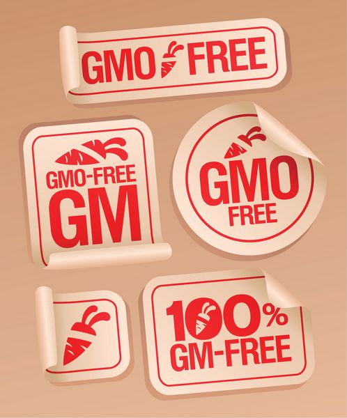 برچسب‌های بدون GMO برای غذاهای سالم ست شده است