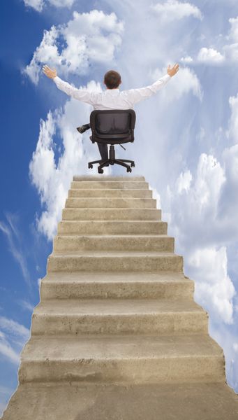 قدم زدن بر روی نردبان شغلی حضور در بالای نردبان شغلی و لذت بردن از قدرت و تسلط نتایج این کار