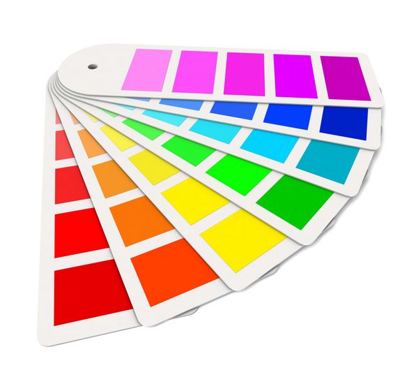 راهنمای رنگ سه بعدی در رنگ های رنگین کمان