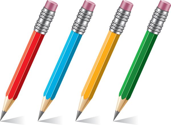 مجموعه وکتور مداد رنگی