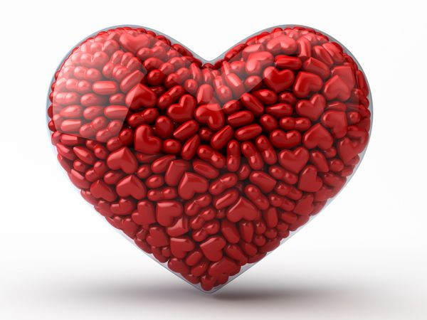 قلب قلب - رندر سه بعدی
