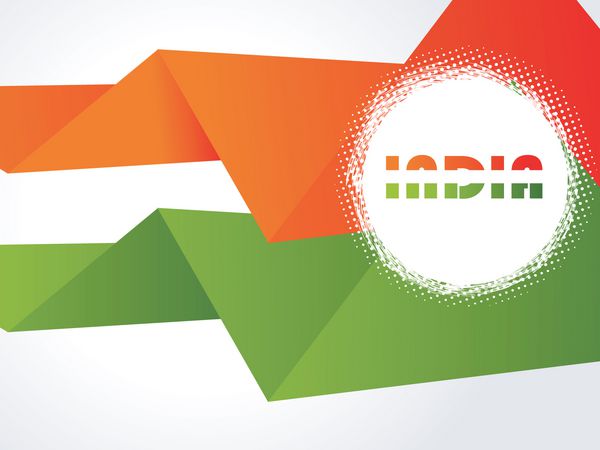 پس زمینه رنگی خلاقانه پرچم هند با موج برای روز استقلال روز جمهوری