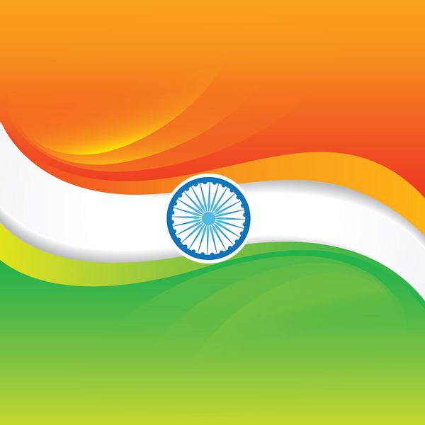 وکتور طرح پرچم هند به سبک موج