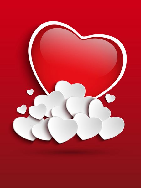 وکتور - ابرهای قلب روز ولنتاین