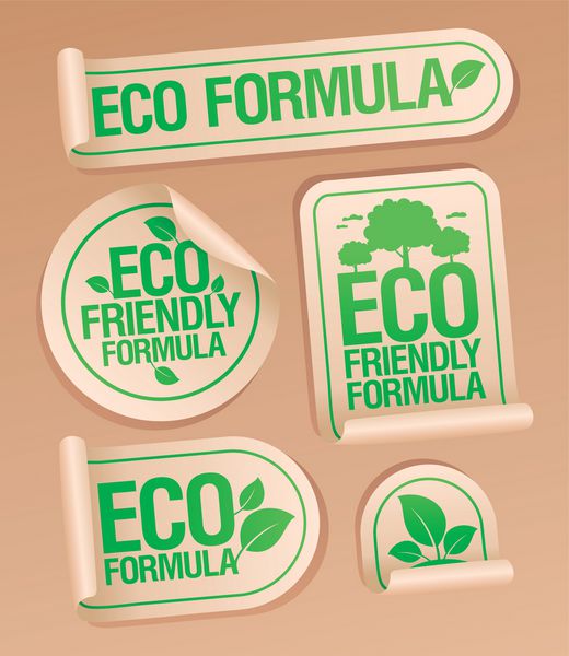 مجموعه برچسب های فرمول دوستدار محیط زیست