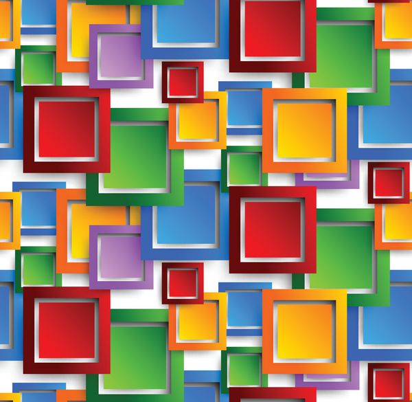 الگوی انتزاعی با مربع های رنگارنگ