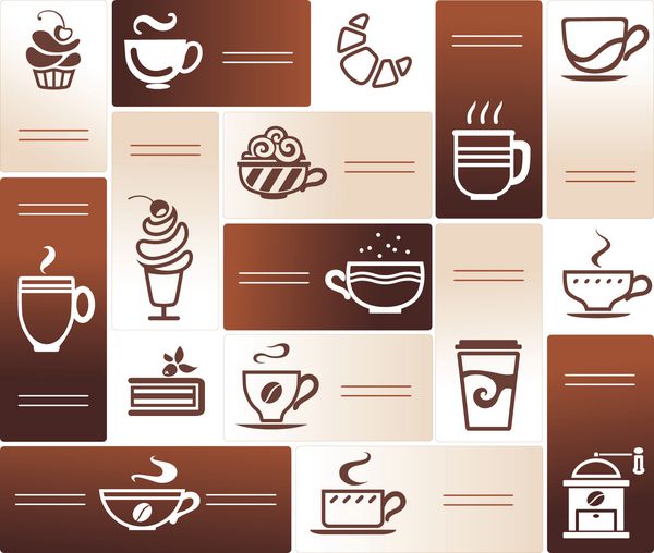 عناصر طراحی با فنجان های قهوه