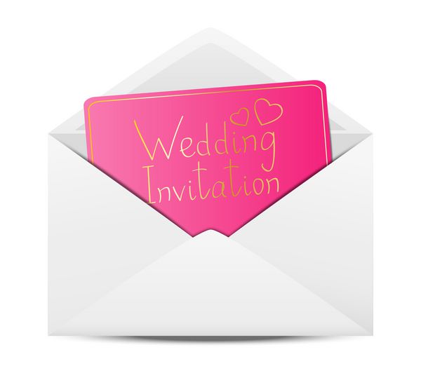 دعوتنامه عروسی در پاکت کاغذی