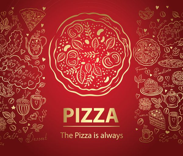 منوی طراحی پیتزا