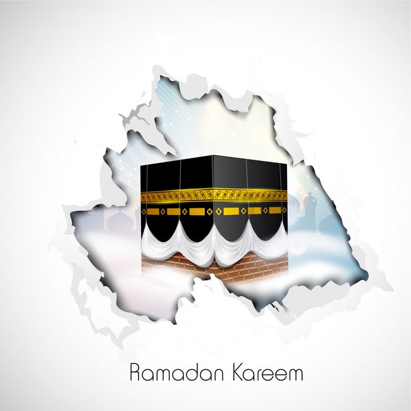 آویزان چراغ عربی نورانی در زمینه چوبی برای رمضان کریم