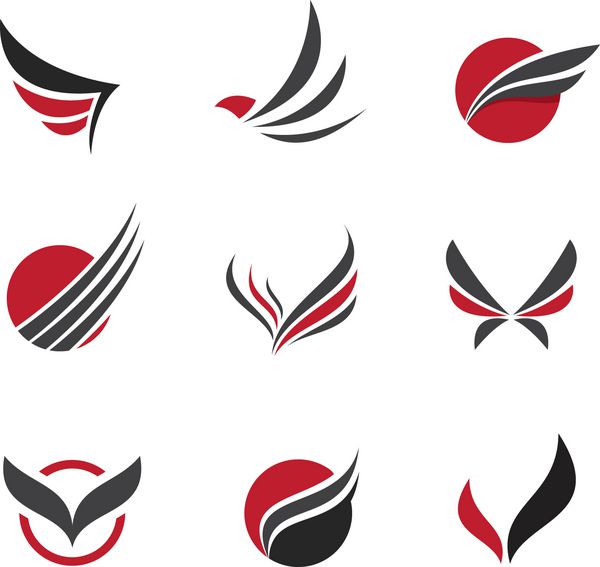 نماد لوگو بال سیاه برای یک طراح حرفه ای