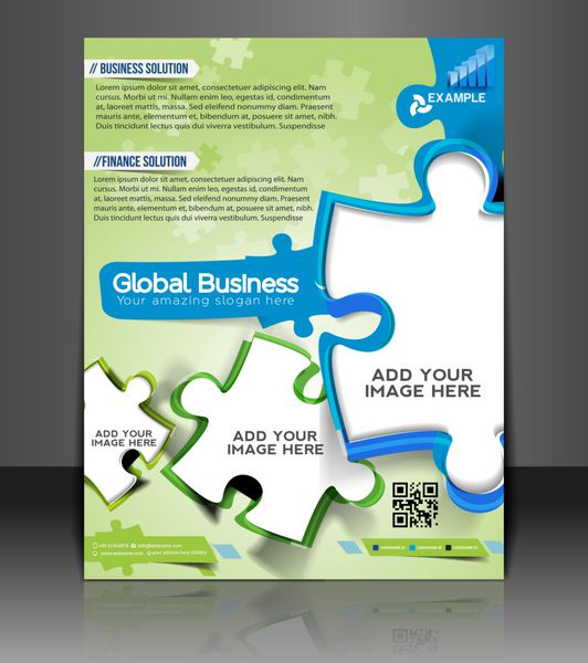 وکتور قالب پوستر جلد نشریه مشاوره کسب و کار