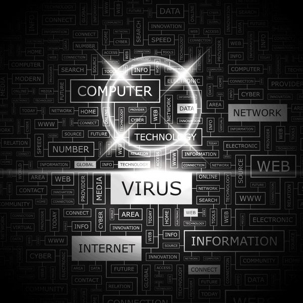 ویروس وکتور مفهومی ابر کلمه با برچسب ها و اصطلاحات مرتبط مجموعه تگ های گرافیکی کلاژ Wordcloud