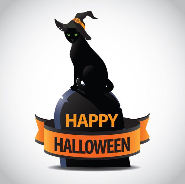 عنصر طراحی آیکون هالووین مبارک وکتور گروه بندی شده برای ویرایش آسان بدون اشکال یا مسیرهای باز