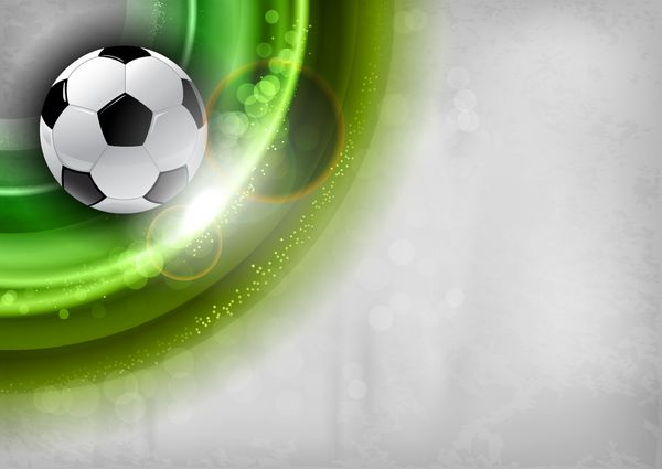 فوتبال در شکل انتزاعی سبز