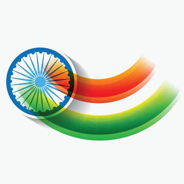 طراحی زیبای پس زمینه پرچم هند