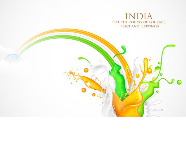 تصویری از چلپ چلوپ رنگارنگ هند سه رنگ