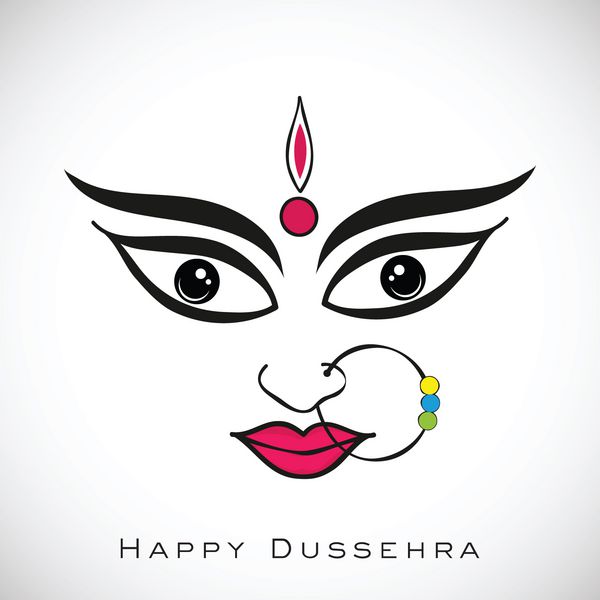 تصویر الهه دورگا برای پس‌زمینه جشنواره هندی Desshra