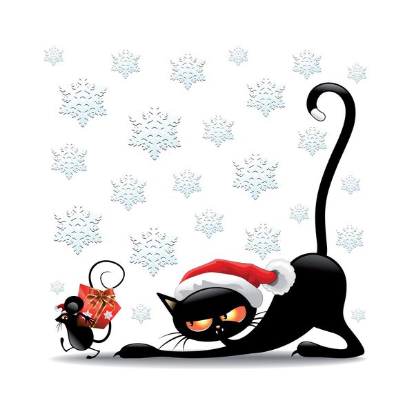 کارتون گربه و موش خنده دار کریسمس بابا نوئل