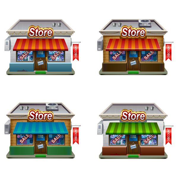 ذخیره نمادهای مجموعه مجموعه آیکون های فروشگاه