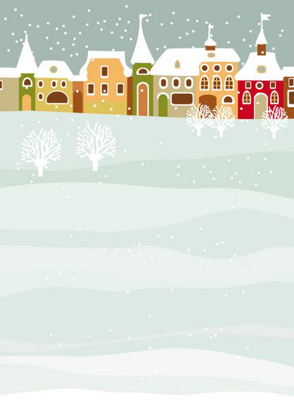 تصویرسازی با خانه ها در زمستان